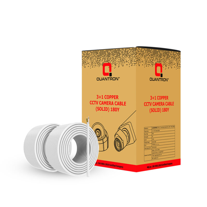 QUANTRON 3+1 Copper CCTV Camera Cable (Solid) 180Y