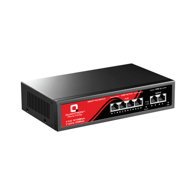 QUANTRON 4 PORT 10/100MBPS POE SWITCH