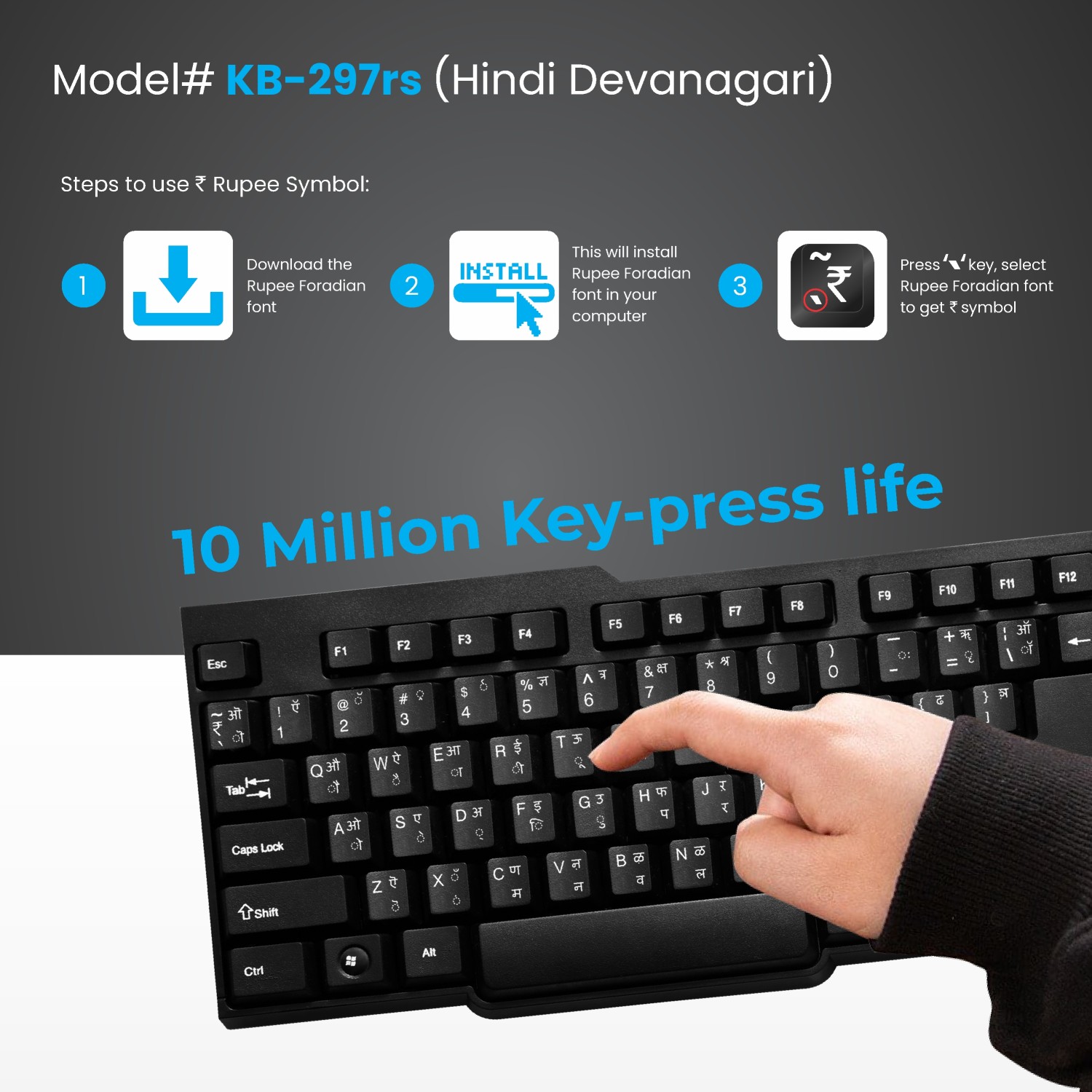 PRODOT Hindi Devanagari USB Keyboard