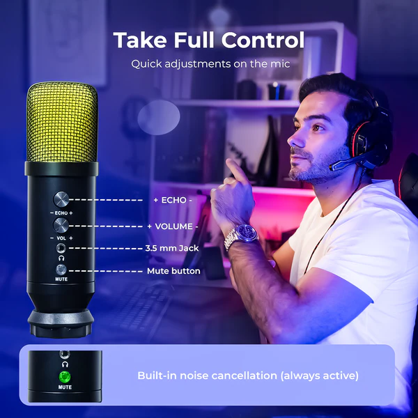 Digitek (DM 401) RGB USB Condenser Microphone Kit - Image 3