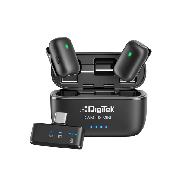 Digitek (DWM 103 Mini) 2-in-1 Wireless Microphone, 2.4G Wireless Mic