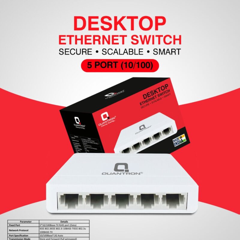 QUANTRON DESKTOP SWITCH 5 PORT
