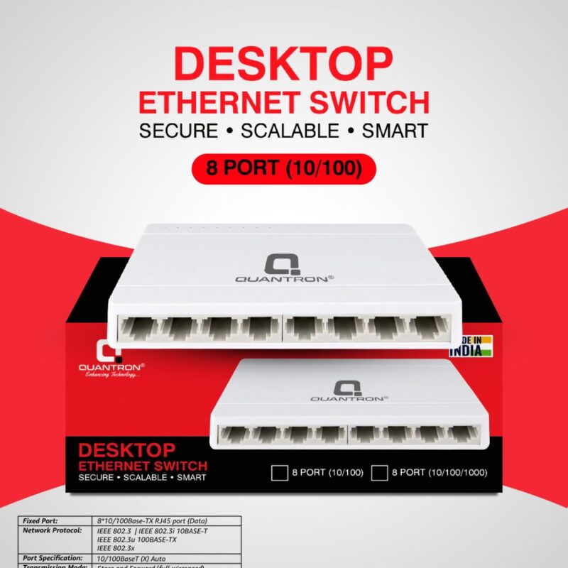 QUANTRON DESKTOP SWITCH 8 PORT