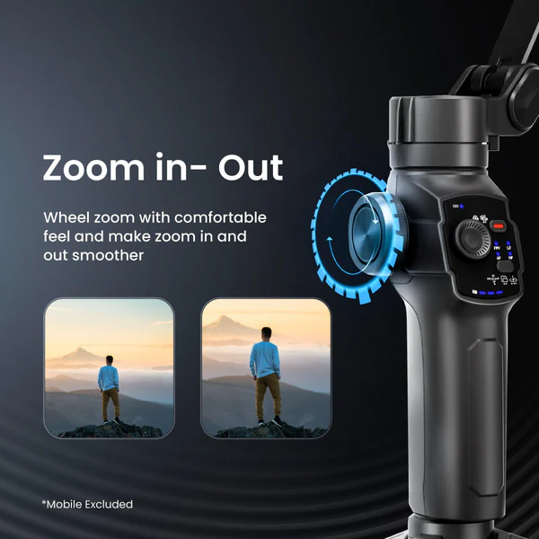 Digitek (DSG-009F) AI 3 Axis Wide Angle Smartphone Gimbal - Image 2