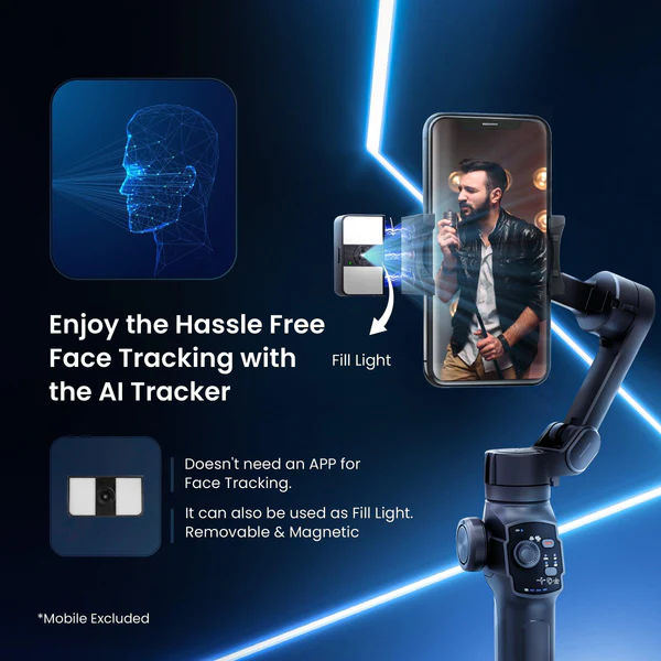 Digitek (DSG-009F) AI 3 Axis Wide Angle Smartphone Gimbal - Image 3